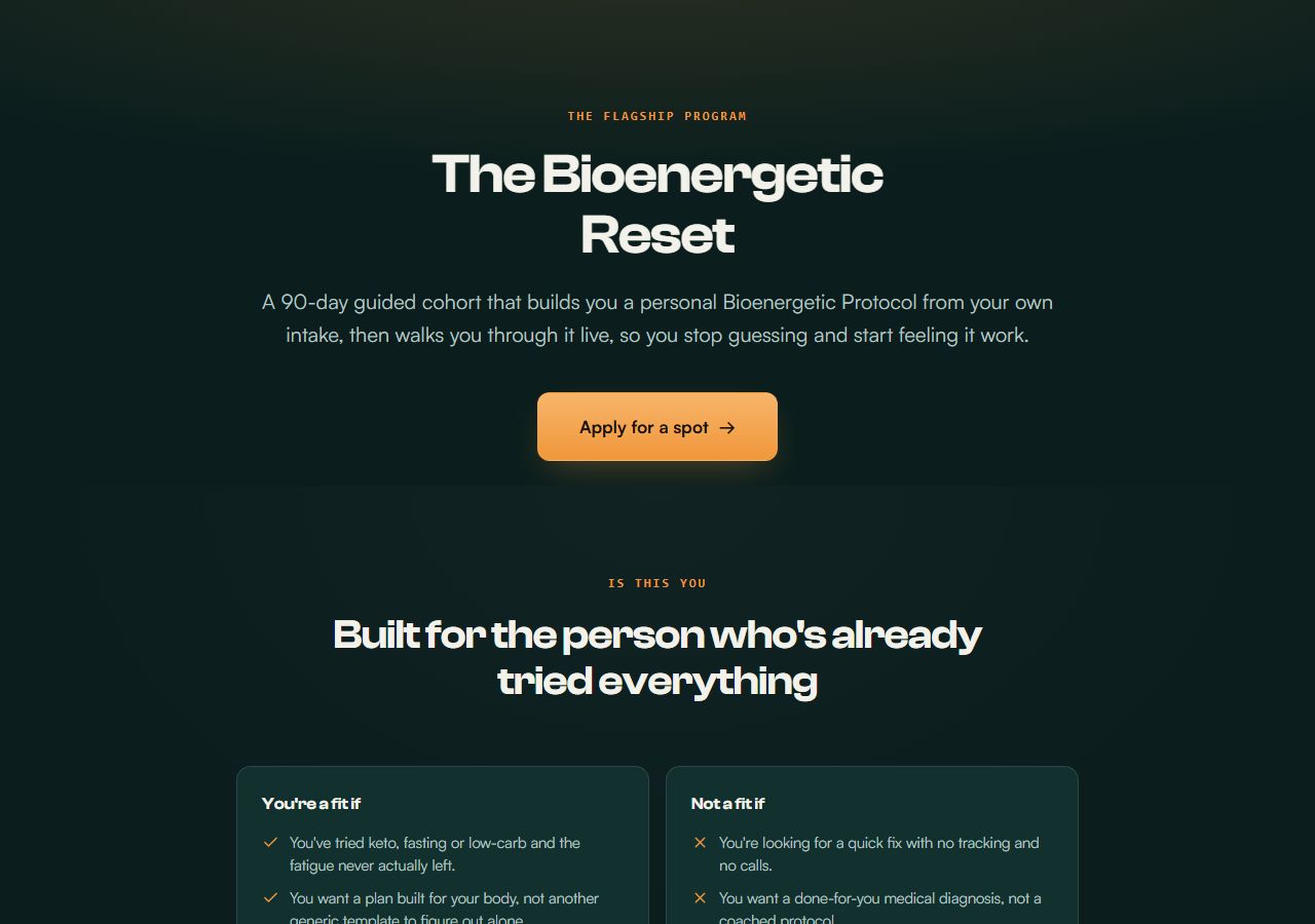 The Bioenergetic Reset preview